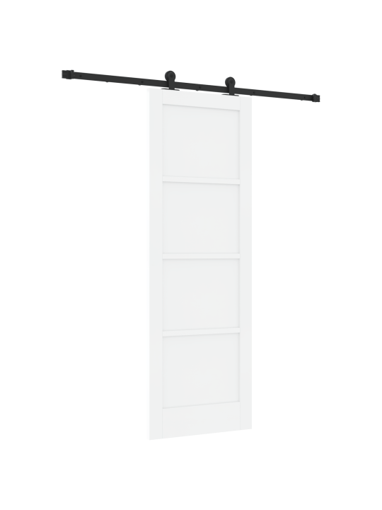 Posuvné dveře se sadou hardware bílá 73,5x211 cm masivní dřevo borovice, vnitřní dveře 'orkdal'bílá 73,5x211x4 cm masivní dřevo borovice