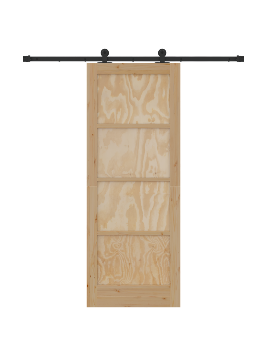 Posuvné dveře s hardwarem 78x202 cm z masivního borového dřeva