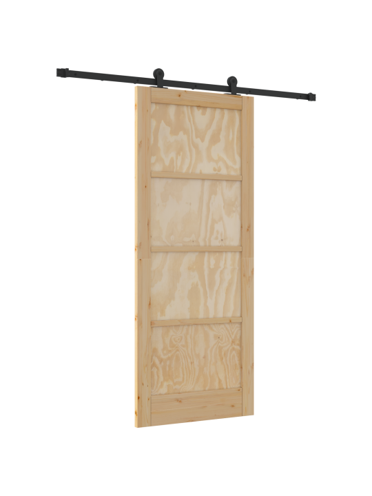 Posuvné dveře s hardwarem 83x202 cm masivní borové dřevo, interiérové dveře 'orkdal'83x202x4 cm masivní borové dřevo