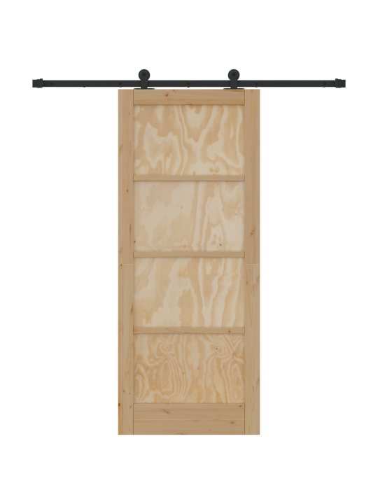 Posuvné dveře s hardwarem 83x202 cm masivní borové dřevo, interiérové dveře 'orkdal'83x202x4 cm masivní borové dřevo