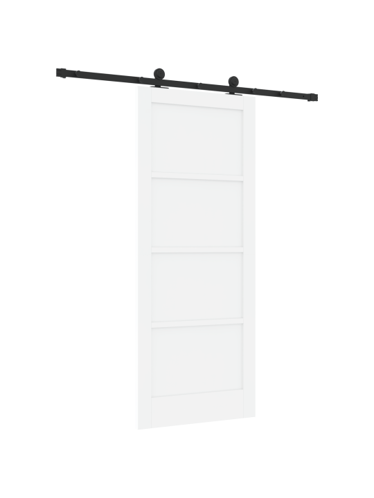 Posuvné dveře s hardwarem bílá 83x202 cm masivní dřevo borovice