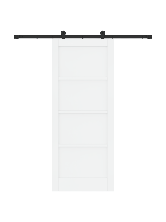Posuvné dveře s hardwarem bílá 83x202 cm masivní dřevo borovice
