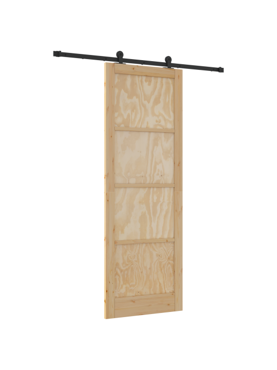Posuvné dveře se sadou hardware 83x232 cm z masivního borového dřeva, interiérové dveře 'orkdal'83x232x4 cm z masivního borového dřeva