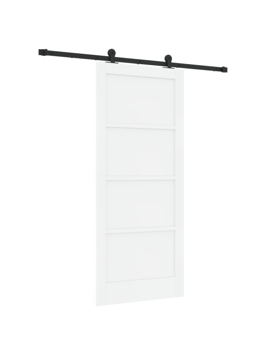Posuvné dveře s hardwarovým setem bílá 86x198,5 cm solidní dřevo borovice