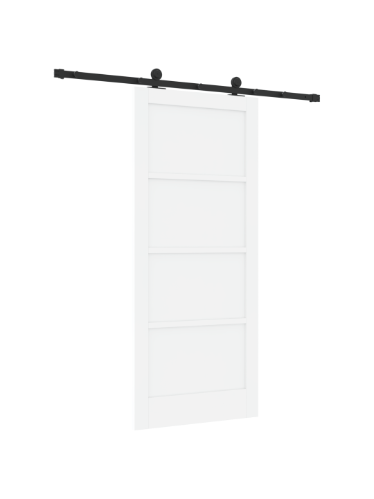 Posuvné dveře s hardwarovým setem bílá 86x198,5 cm solidní dřevo borovice