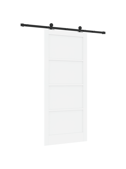 Posuvné dveře se sadou kování bílé 93x211 cm masivní dřevo borovice