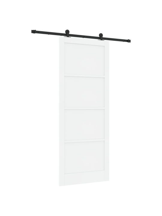 Posuvné dveře s sadou komponentů bílé 93x232 cm masivní dřevo borovice