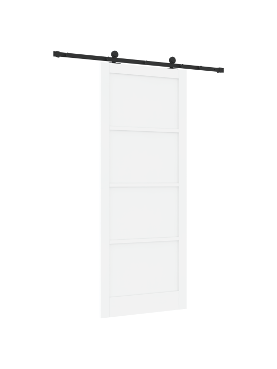 Posuvné dveře s sadou komponentů bílé 93x232 cm masivní dřevo borovice