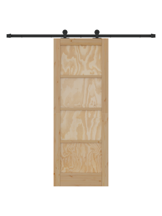 Posuvné dveře s hardwarem 73,5 x 198,5 cm masivní dřevo borovice, interiérové dveře 'orkdal'73,5 x 198,5 x 4 cm masivní dřevo borovice