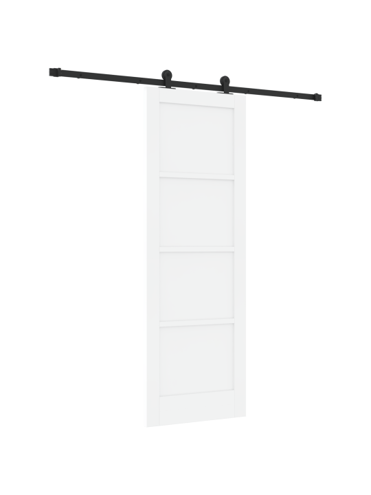 Posuvné dveře s hardware setem bílá 73,5x211 cm masivní dřevo borové