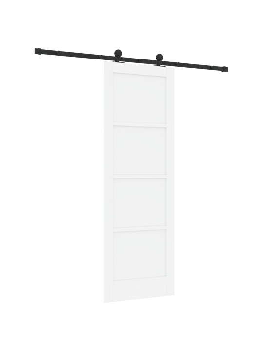 Posuvné dveře s hardware setem bílá 73,5x211 cm masivní dřevo borové