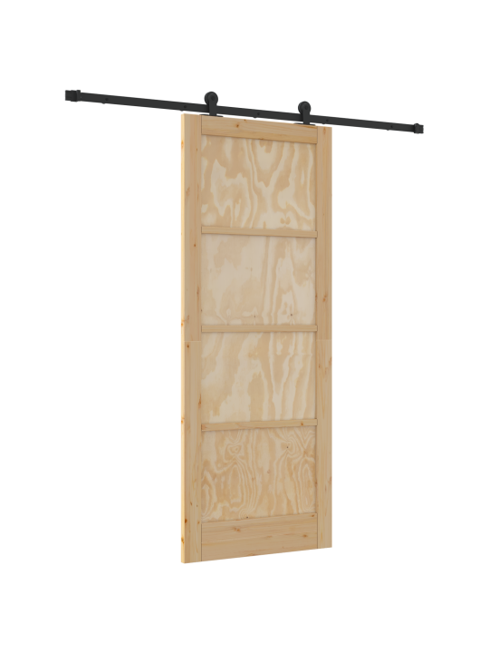 Posuvný dveře s hardwarem 83x211 cm masivní borový dřevo