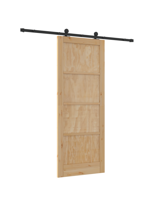 Posuvný dveře s hardwarem 83x211 cm masivní borový dřevo