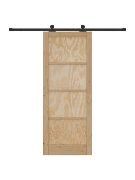 Posuvný dveře s hardwarem 83x211 cm masivní borový dřevo