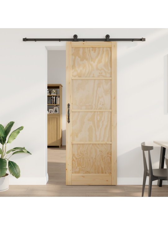 Posuvné dveře se sadou kování 83x232 cm kvalitní dřevo borovice