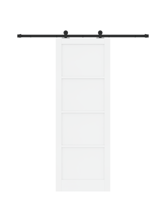 Posuvné dveře s hardwarem bílá 83x232 cm masivní dřevo borovice, vnitřní dveře 'orkdal'bílá 83x232x4 cm masivní dřevo borovice