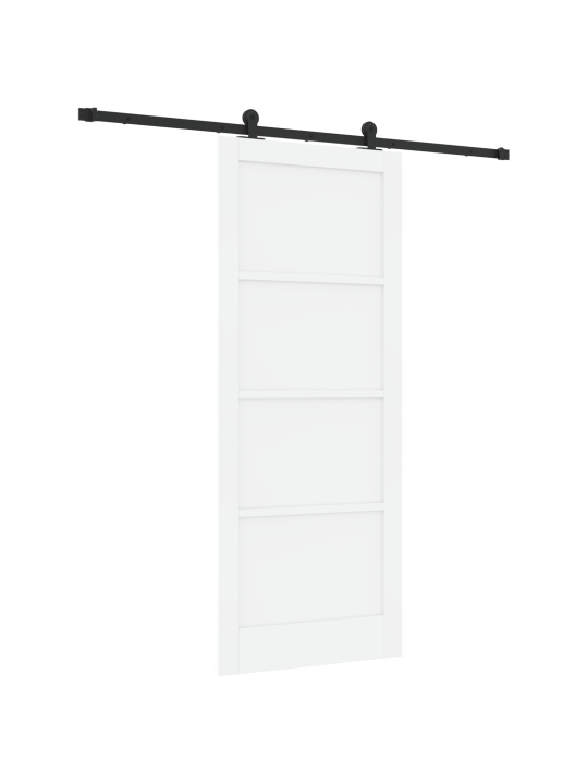 Posuvné dveře s hardwarovou sadou bílé 86x211 cm masivní dřevo z borovice