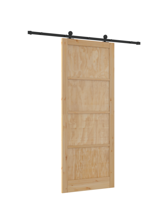 Posuvné dveře s hardwarem 93x232 cm z masivního dřeva borovice, interiérové dveře 'orkdal'93x232x4 cm z masivního dřeva borovice