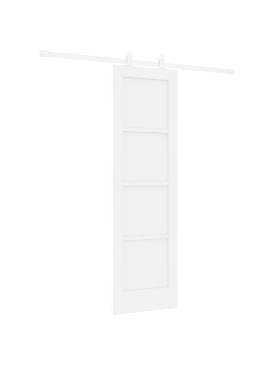 Posuvné dveře s hardwarem bílá 61x198,5 cm masivní dřevo borovice
