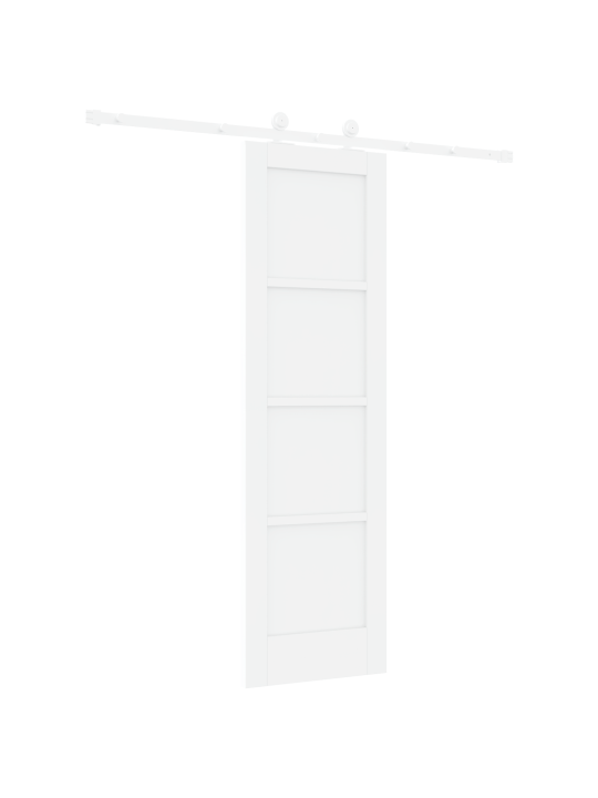 Posuvné dveře s hardwarem bílá 61x198,5 cm masivní dřevo borovice