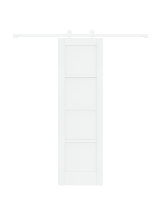 Posuvné dveře s hardwarem bílá 61x198,5 cm masivní dřevo borovice