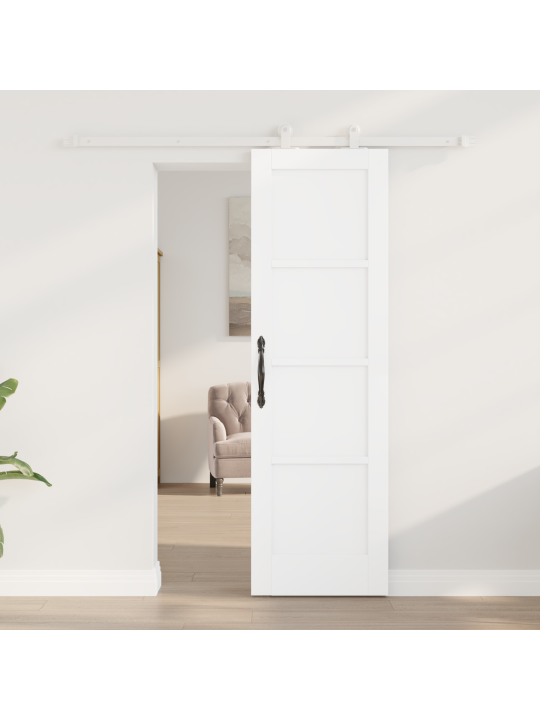 Posuvné dveře s hardwarem bílá 61x198,5 cm masivní dřevo borovice