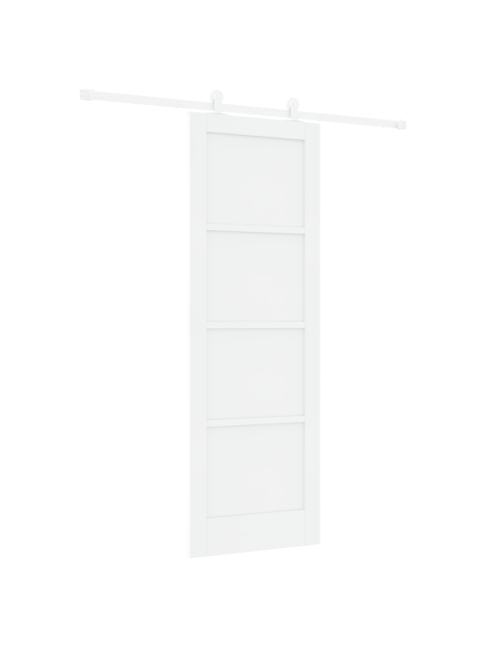 Posuvné dveře s hardwarem bílá 73,5x211 cm masivní dřevo bor, vnitřní dveře 'orkdal'bílé 73,5x211x4 cm masivní dřevo bor