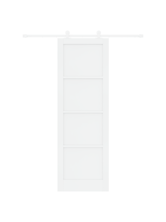 Posuvné dveře s hardwarovou sadou bílé 78x232 cm masivní dřevo borovice, vnitřní dveře 'orkdal'bílé 78x232x4 cm masivní dřevo borovice