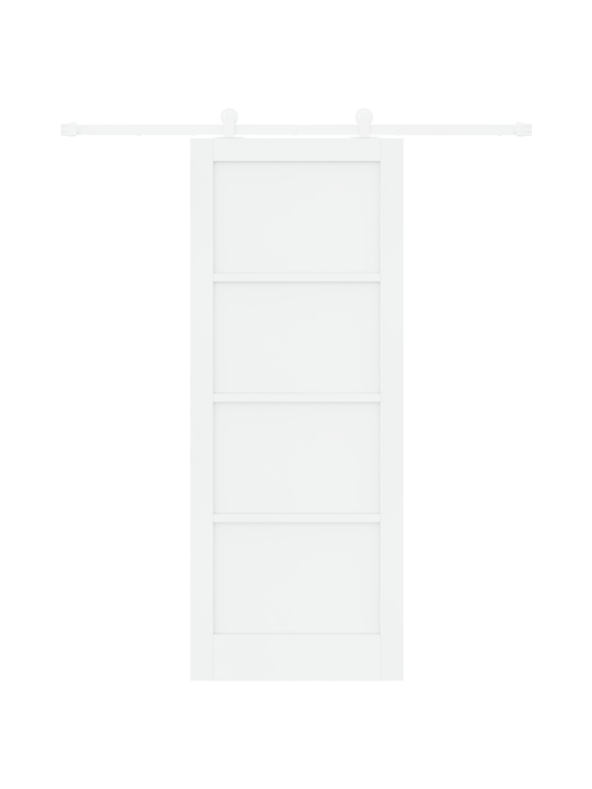 Skládací dveře s hardwarem bílá 83x211 cm masivní dřevo borovice