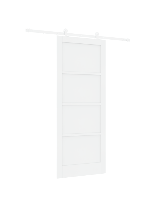 Posuvné dveře se sadou hardware bílá 86x211 cm solidní dřevo borovice, vnitřní dveře 'orkdal'bílá 86x211x4 cm solidní dřevo borovice