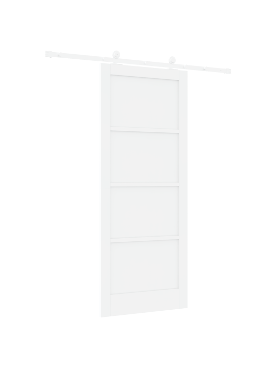 Posuvné dveře se sadou hardware bílá 86x211 cm solidní dřevo borovice, vnitřní dveře 'orkdal'bílá 86x211x4 cm solidní dřevo borovice