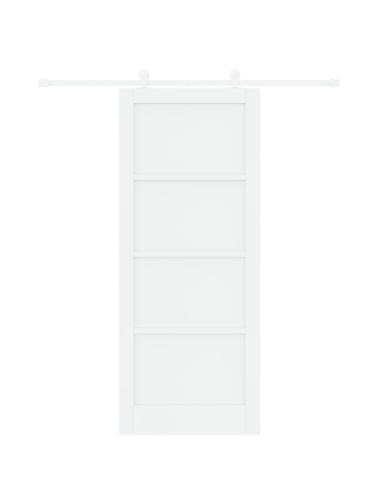Posuvné dveře se sadou hardware bílá 86x211 cm solidní dřevo borovice, vnitřní dveře 'orkdal'bílá 86x211x4 cm solidní dřevo borovice