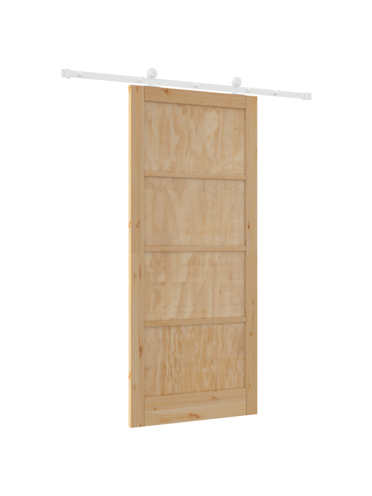 Posuvný dveře s hardwarem 93x211 cm z masivního dřeva borovice