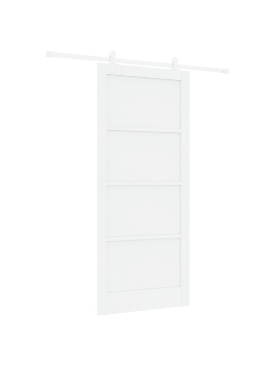 Posuvné dveře s kitem 'orkdal'bílé z masivního borovicového dřeva, vnitřní dveře 'orkdal'bílé 93x211x4 cm z masivního borovicového dřeva