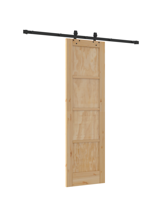 Posuvné dveře se sadou kování 61x198,5 cm masivní dřevo borovice