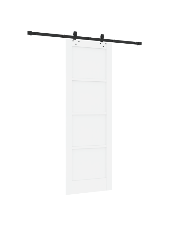 Posuvné dveře s příslušenstvím bílá 73.5x211 cm masivní borové dřevo, interiérové dveře 'orkdal'bílá 73.5x211x4 cm masivní borové dřevo