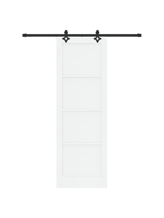 Posuvné dveře s hardwarem bílá 78x232 cm masivní dřevo borové, vnitřní dveře 'orkdal'bílá 78x232x4 cm masivní dřevo borové