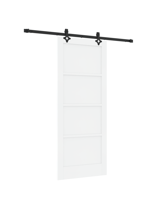 Posuvné dveře s příslušenstvím bílá 83x202 cm masivní dřevo borovice