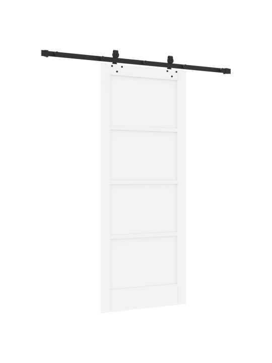 Posuvné dveře s příslušenstvím bílá 83x202 cm masivní dřevo borovice