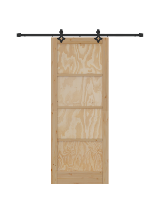 Posuvné dveře se soupravou 83x211 cm z masivního borového dřeva, vnitřní dveře 'orkdal'83x211x4 cm z masivního borového dřeva