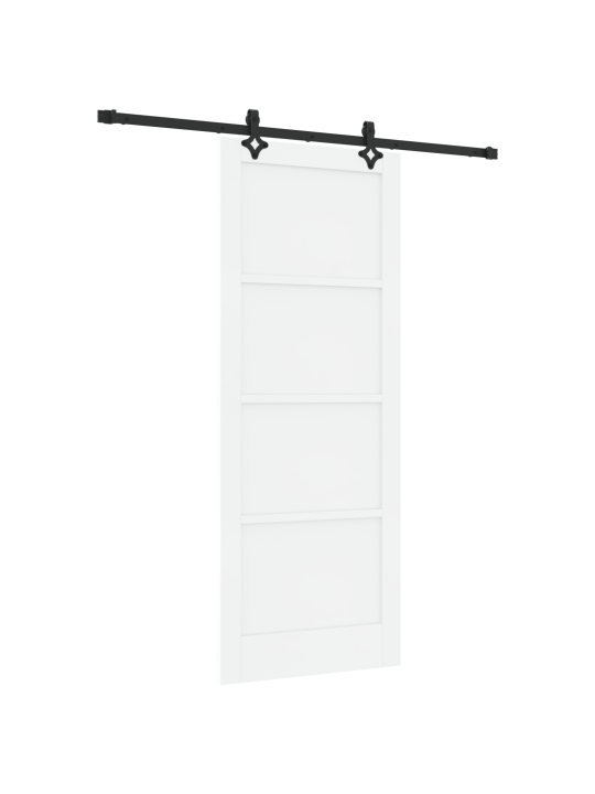 Posuvné dveře s montážní sadou bílá 83x211 cm z masivního borového dřeva