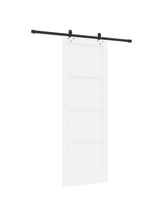 Vidaxl posuvné dveře s hardwarovou sadou bílé 83x232 cm z masivního borovicového dřeva, vidaxl interiérové dveře 'orkdal'bílé 83x232x4 cm z masivního borovicového dřeva