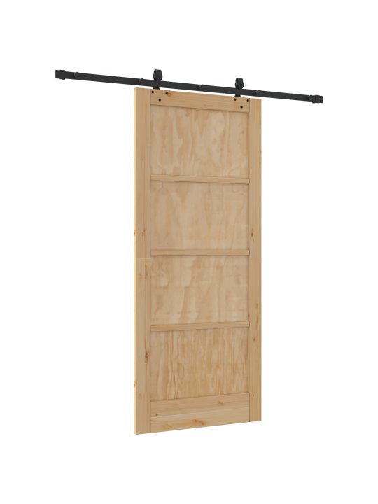 Posuvné dveře s hardwarem 86x198.5 cm masivní borové dřevo