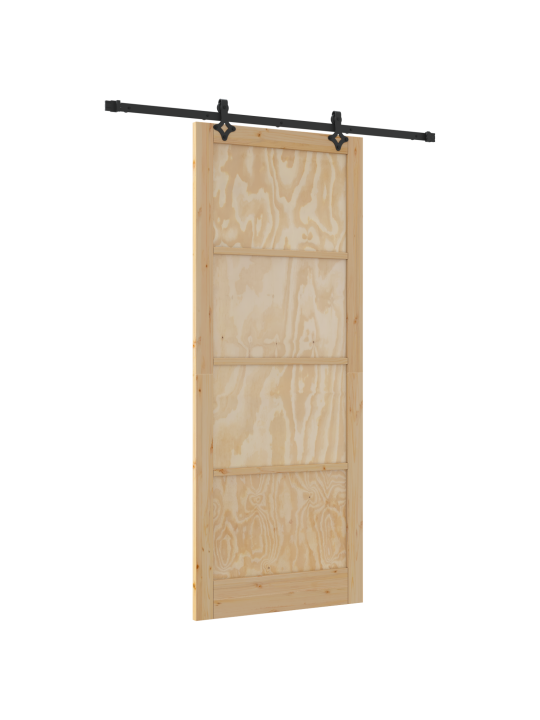 Posuvné dveře se sadou kování 93x232 cm solidní dřevo borovice, interiérové dveře 'orkdal'93x232x4 cm solidní dřevo borovice