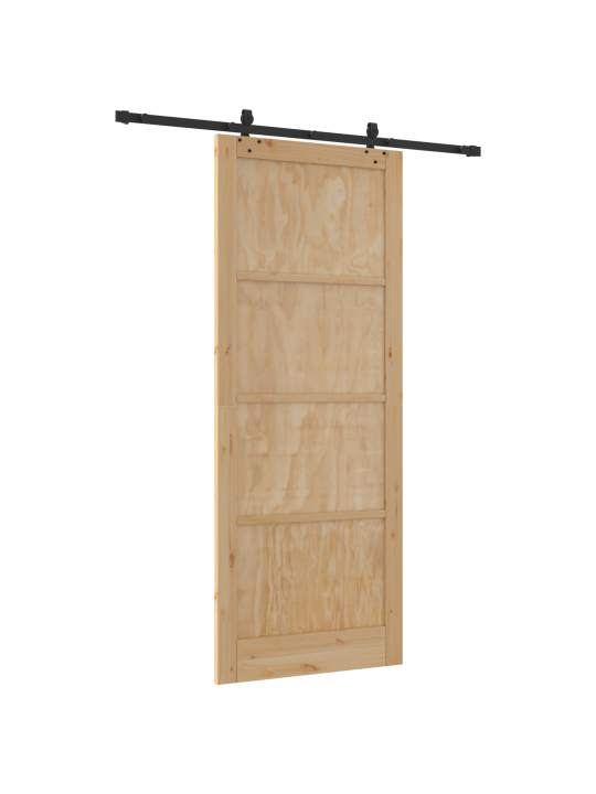Posuvné dveře se sadou kování 93x232 cm solidní dřevo borovice, interiérové dveře 'orkdal'93x232x4 cm solidní dřevo borovice