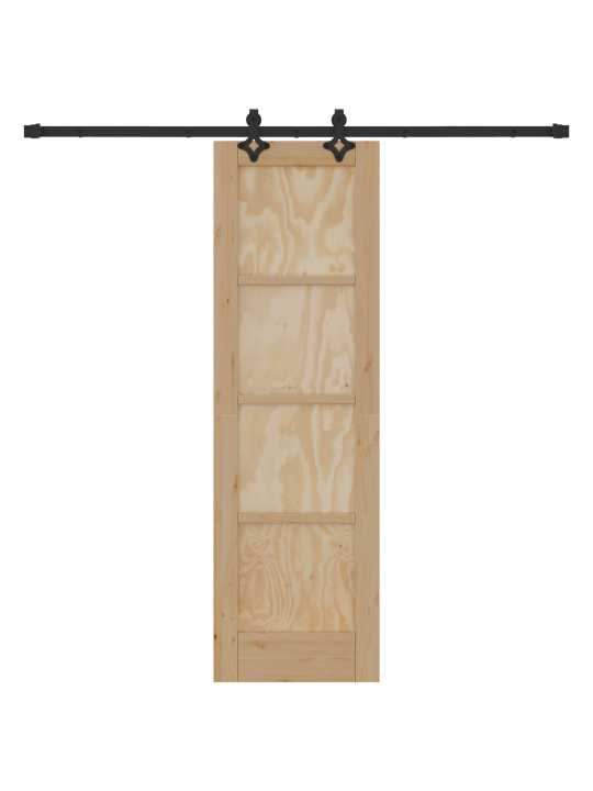 Posuvné dveře s hardwarem 61x198,5 cm masivní dřevo borové, interiérové dveře 'orkdal'61x198,5 cm masivní dřevo borové