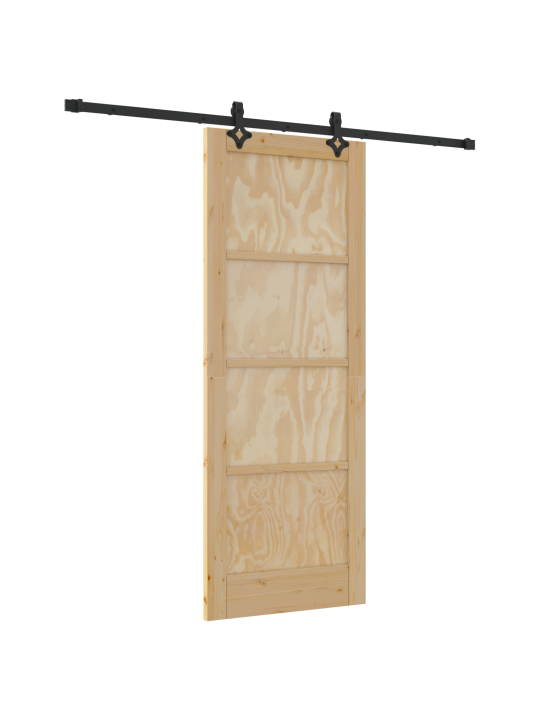 Posuvné dveře s hardwarem 78x202 cm z masivního borového dřeva