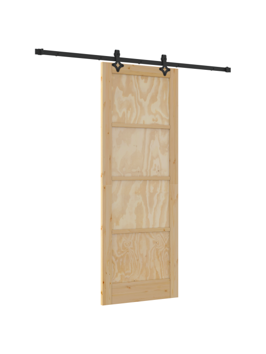 Posuvné dveře s hardwarem 78x211 cm z masivního boravicového dřeva, interiérové dveře 'orkdal'78x211x4 cm z masivního borovicového dřeva