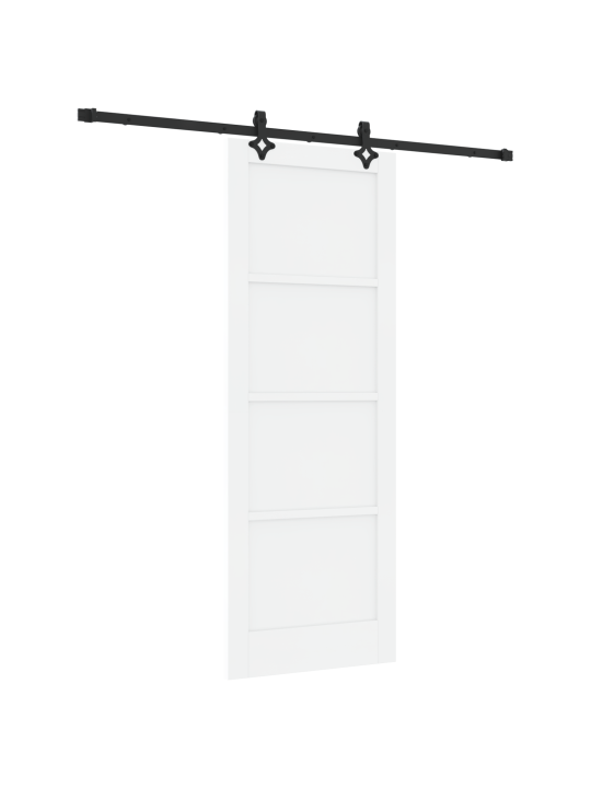 Vidaxl posuvné dveře s instalační sadou bílá 78x211 cm z masivního borovicového dřeva, vidaxl interiérové dveře "orkdal" bílá 78x211x4 cm z masivního borovicového dřeva