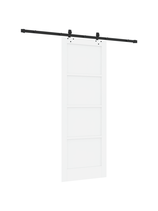 Vidaxl posuvné dveře s instalační sadou bílá 78x211 cm z masivního borovicového dřeva, vidaxl interiérové dveře "orkdal" bílá 78x211x4 cm z masivního borovicového dřeva